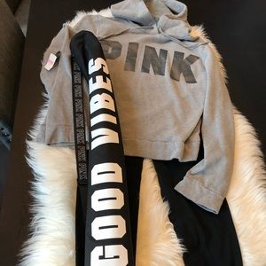Pink By Victoria Secret Top, Leggings and pool bag